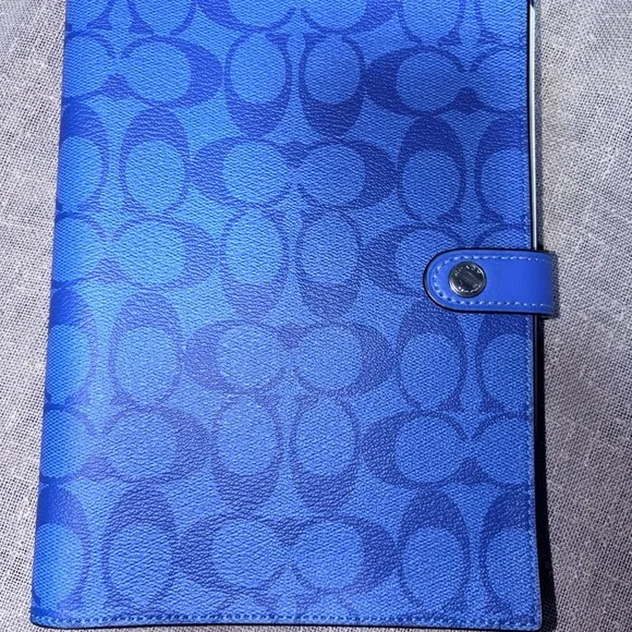 Coach Blue Signature Tablet Cover with Snap Closure - Picture 1 of 4